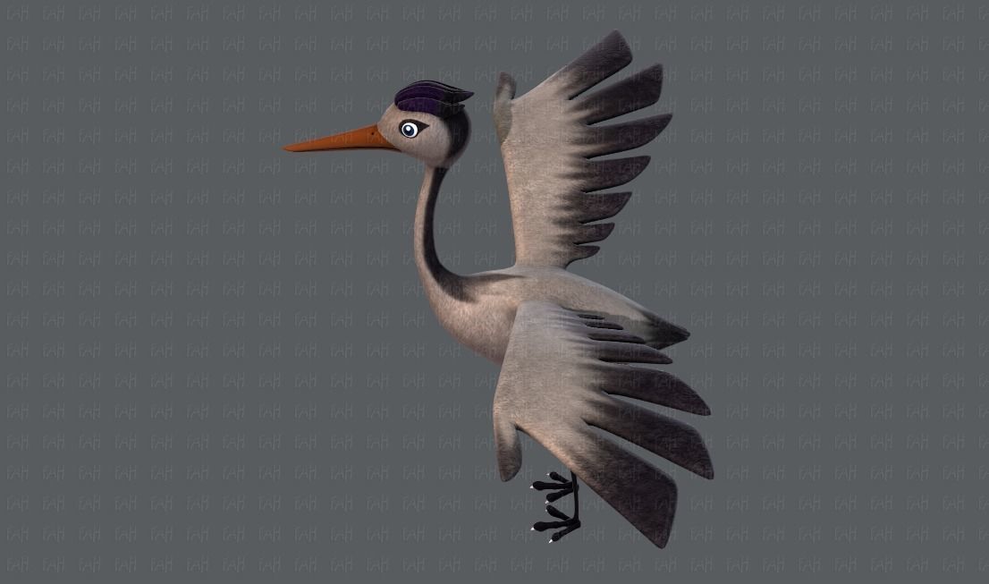 Crane V01 Low-poly 3D model_23