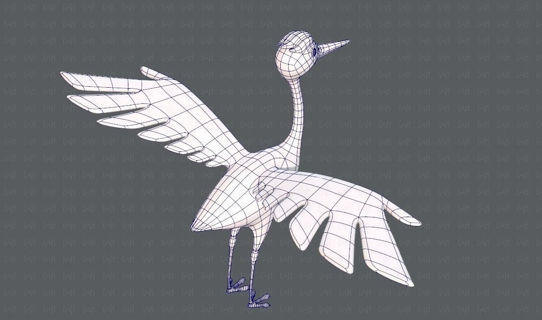 Crane V01 Low-poly 3D model_28