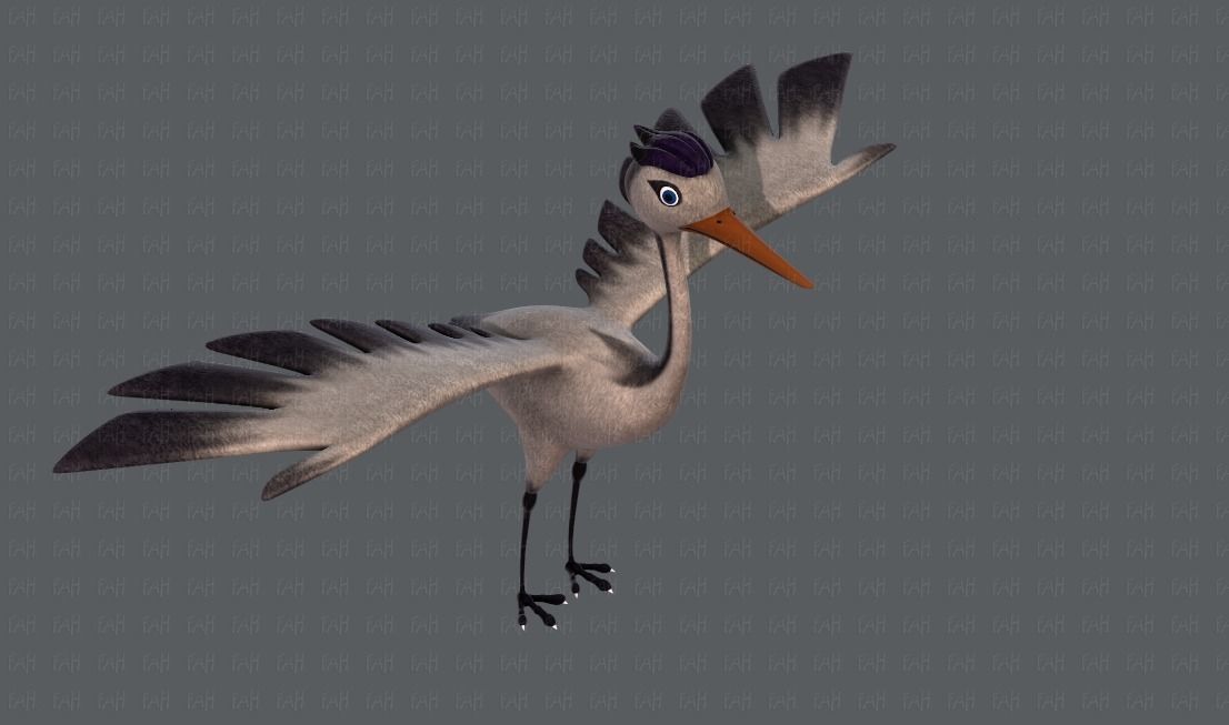 Crane V01 Low-poly 3D model_18