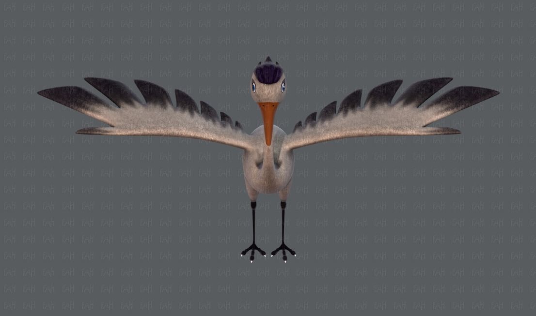 Crane V01 Low-poly 3D model_17