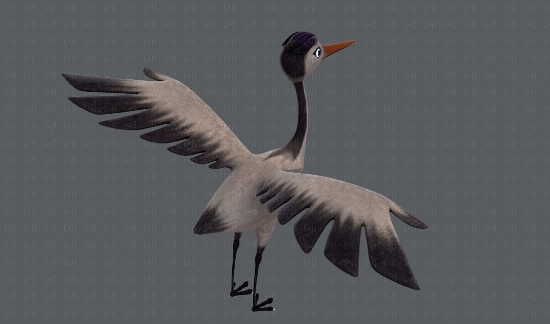 Crane V01 Low-poly 3D model_20