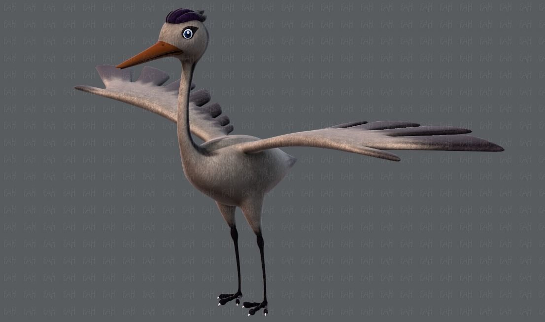 Crane V01 Low-poly 3D model_37
