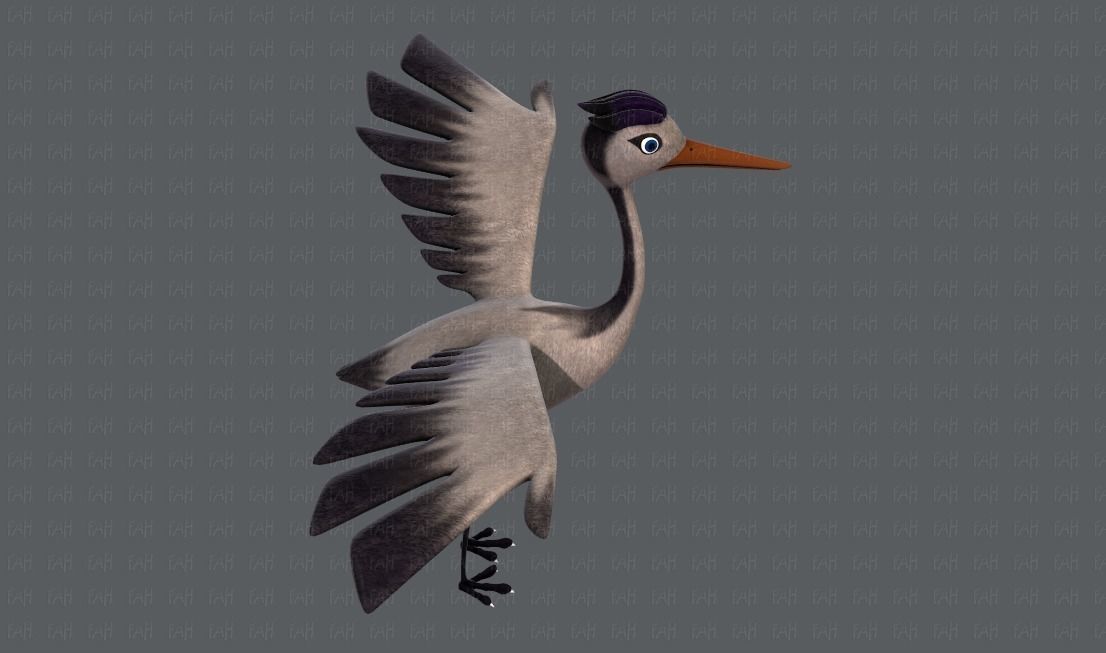 Crane V01 Low-poly 3D model_19