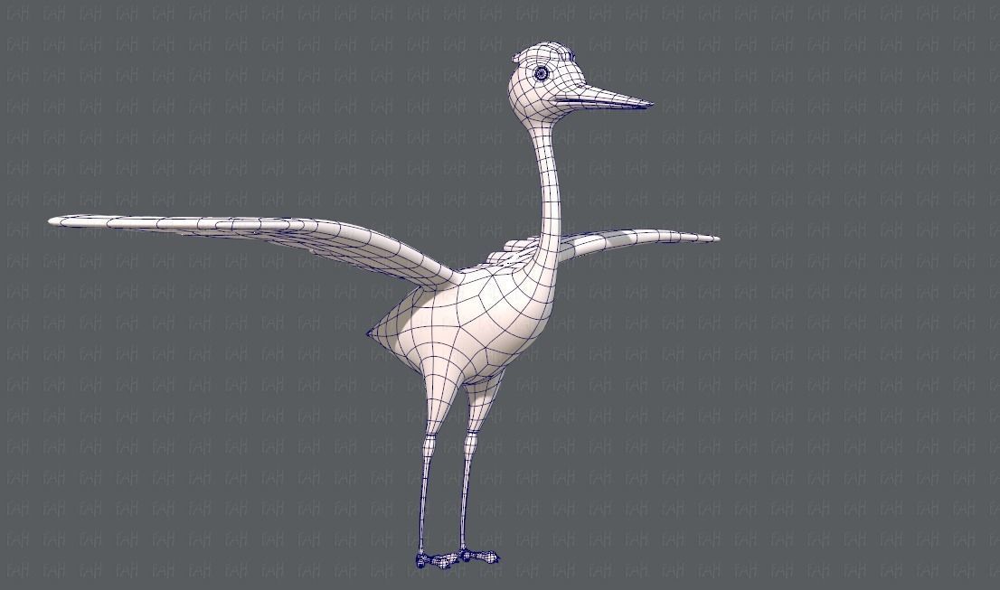 Crane V01 Low-poly 3D model_10