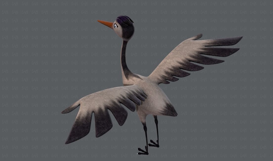 Crane V01 Low-poly 3D model_22