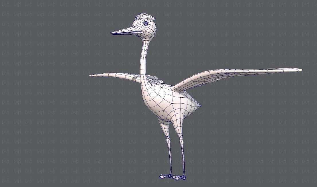 Crane V01 Low-poly 3D model_16