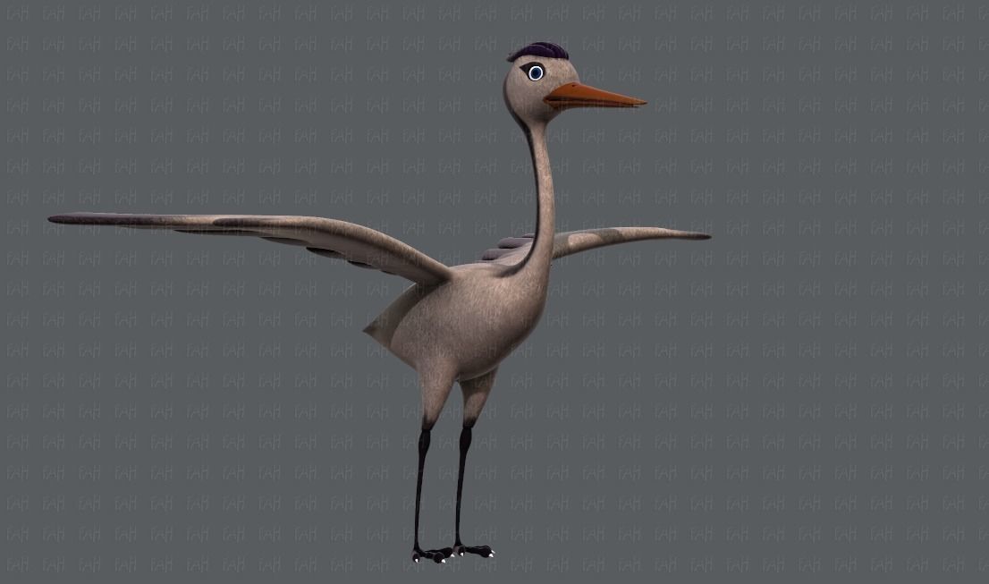 Crane V01 Low-poly 3D model_2