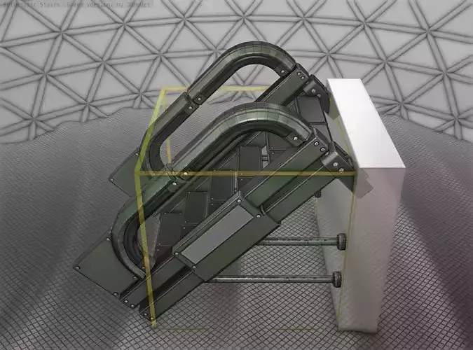 Sci-Fi Stairs - 1 - Green Version