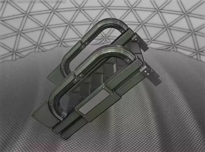 Sci-Fi Stairs - 2 - Green Version