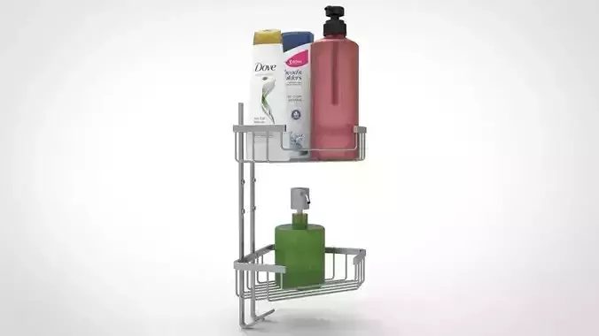 NURBS BATHROOM SHOWER SHELVES 3D model