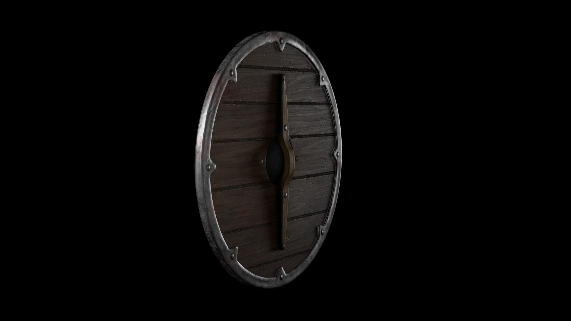 Viking Fantasy Shield - Low Poly Asset  Low-poly 3D model_3