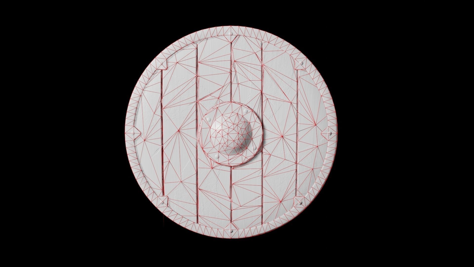 Viking Fantasy Shield - Low Poly Asset  Low-poly 3D model_2