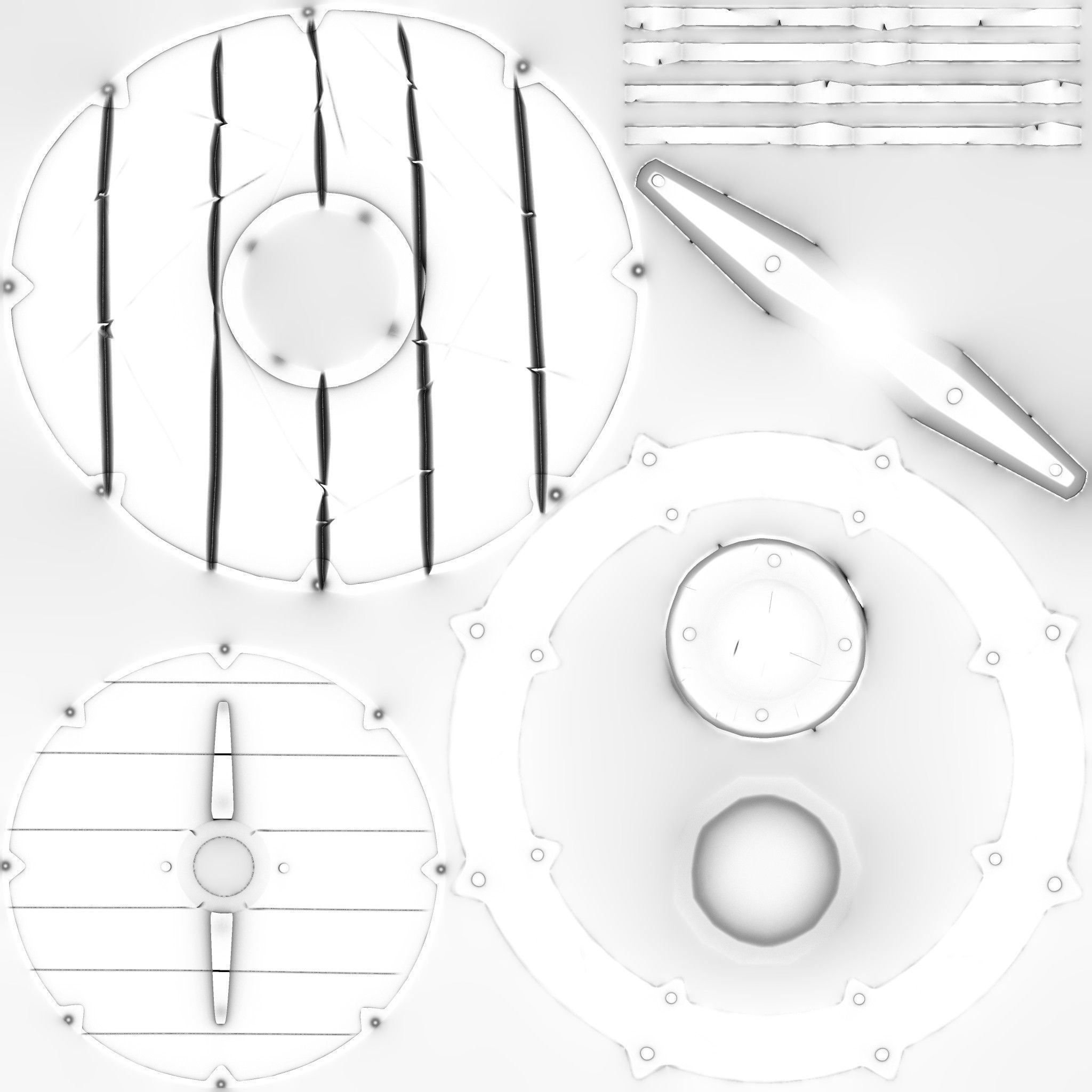 Viking Fantasy Shield - Low Poly Asset  Low-poly 3D model_12