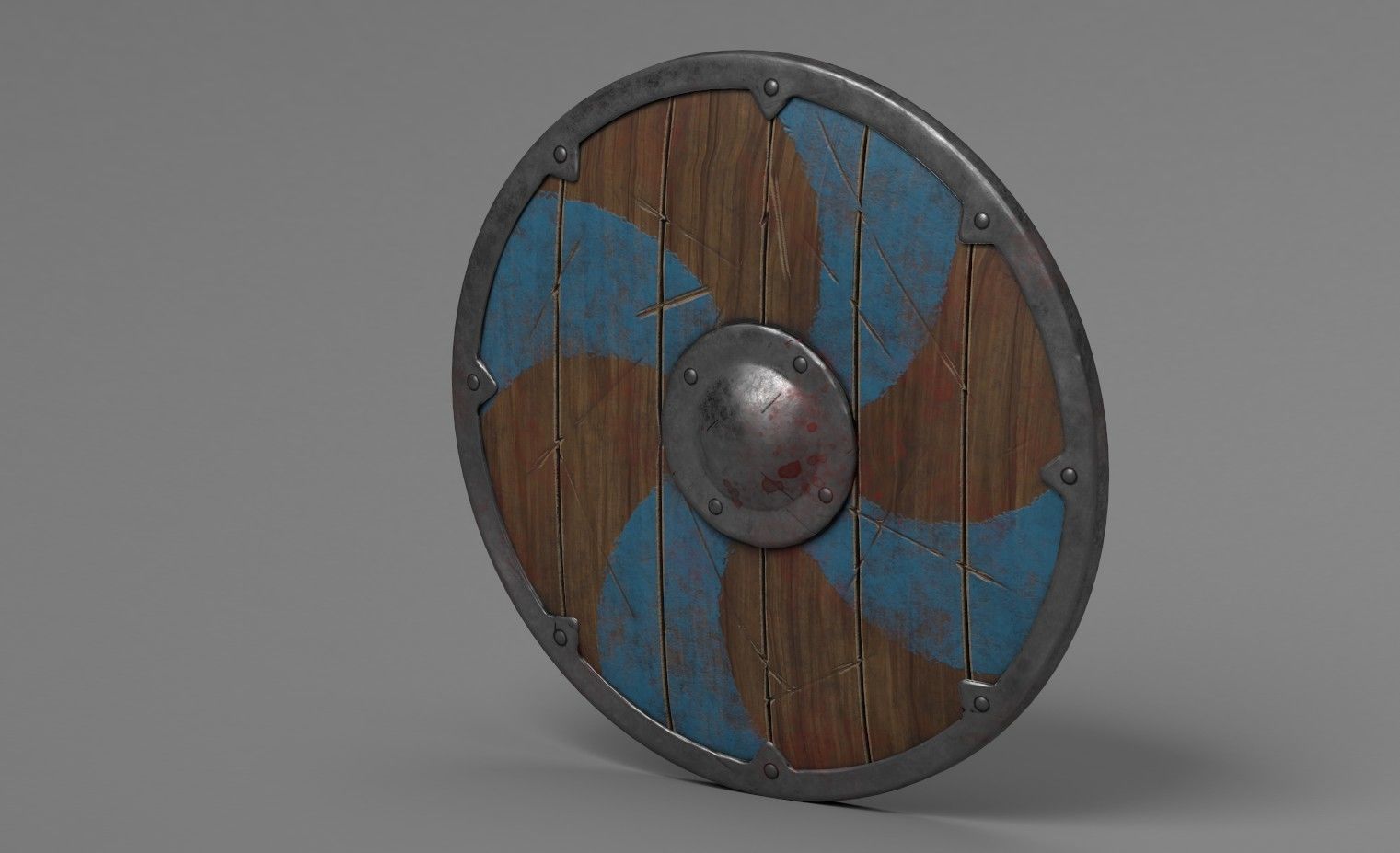 Viking Fantasy Shield - Low Poly Asset  Low-poly 3D model_11