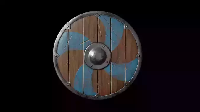 Viking Fantasy Shield - Low Poly Asset  Low-poly 3D model