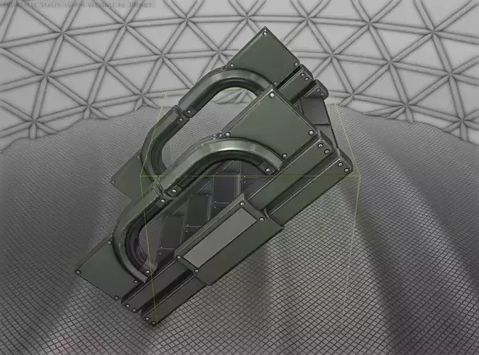 Sci-Fi Stairs - 3 - Green Version