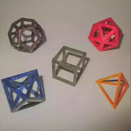 Platonic Solids 3D print model