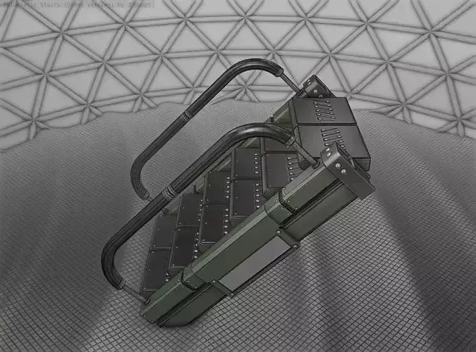 Sci-Fi Stairs - 6 - Green Version