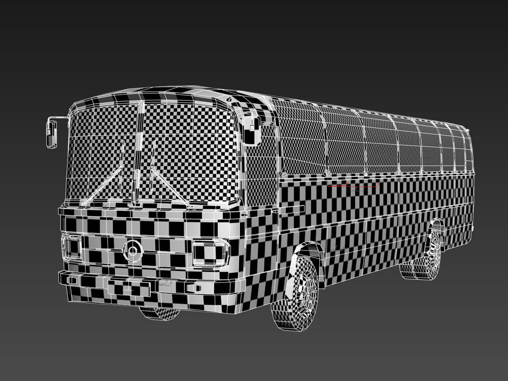 Low poly Bus game asset Low-poly 3D model_5