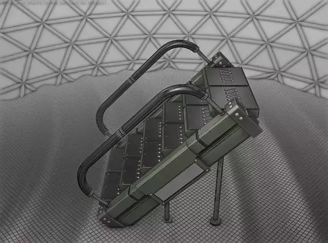 Sci-Fi Stairs - 8 - Green Version 