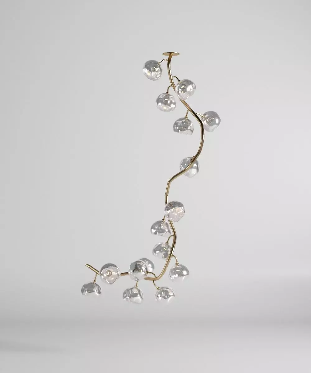 Modern Stair Chandelier 3D model_0