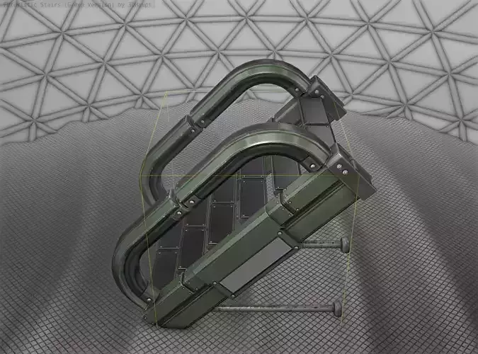 Sci-Fi Stairs - 9 - Green Version