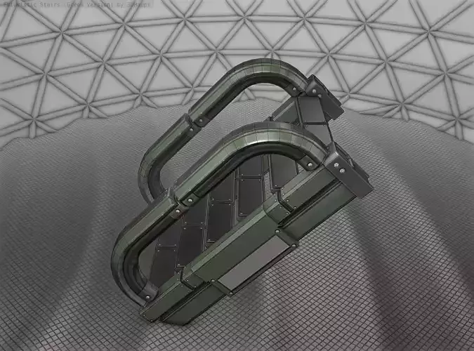 Sci-Fi Stairs - 10 - Green Version