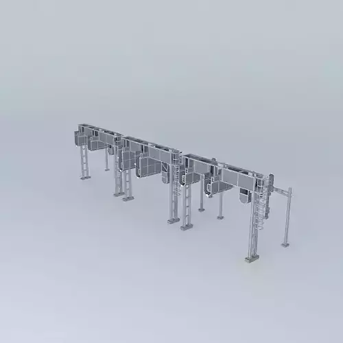 Swiss track objects Free 3D model