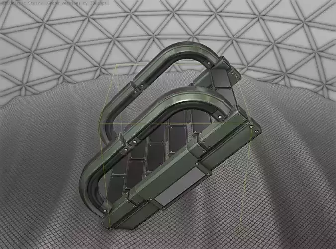 Sci-Fi Stairs - 11 - Green Version