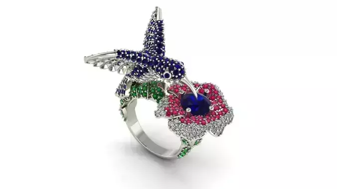 colibri flower ring