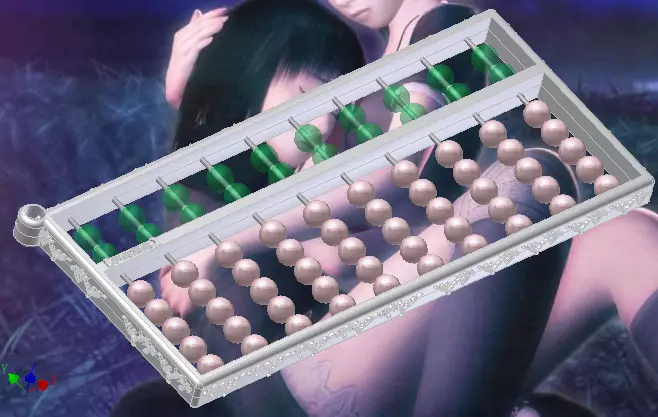 abacus with woman in it 3D print model_0