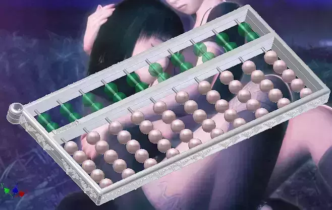 abacus with woman in it 3D print model