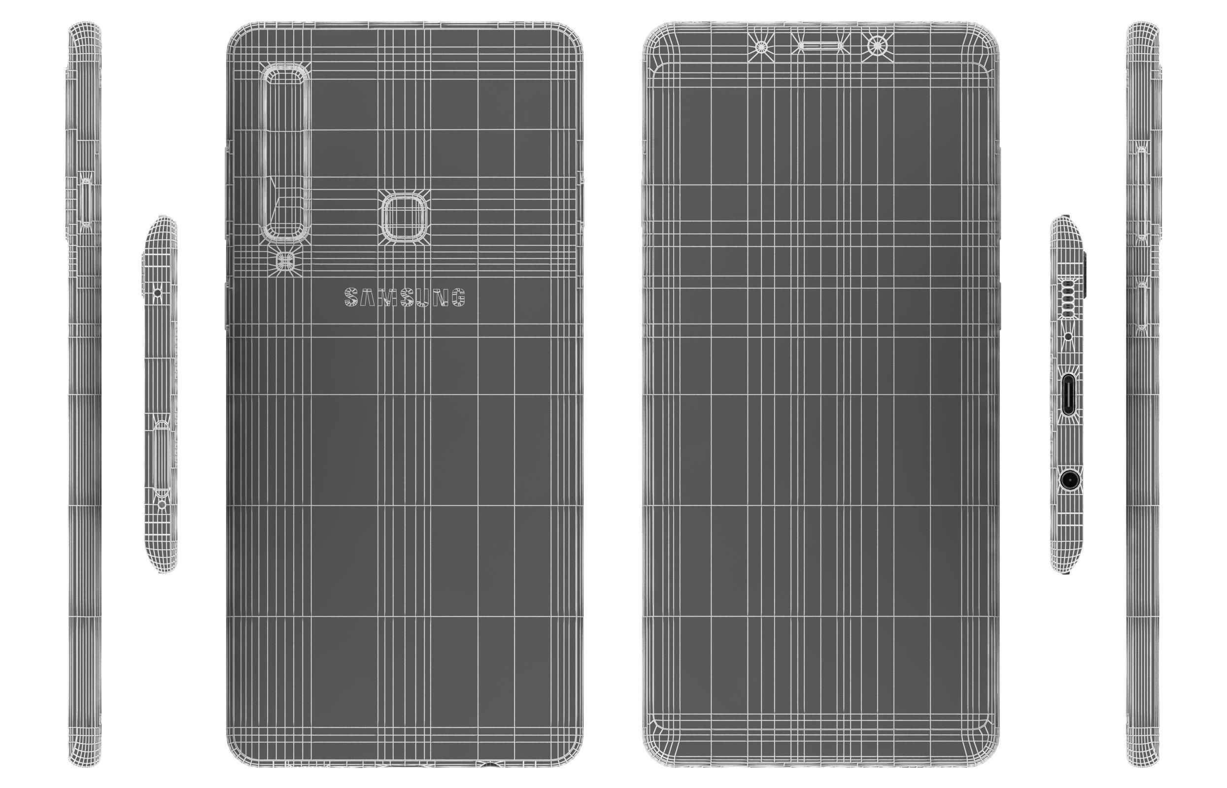 Samsung Galaxy A9 2018 Caviar Black 3D model_12