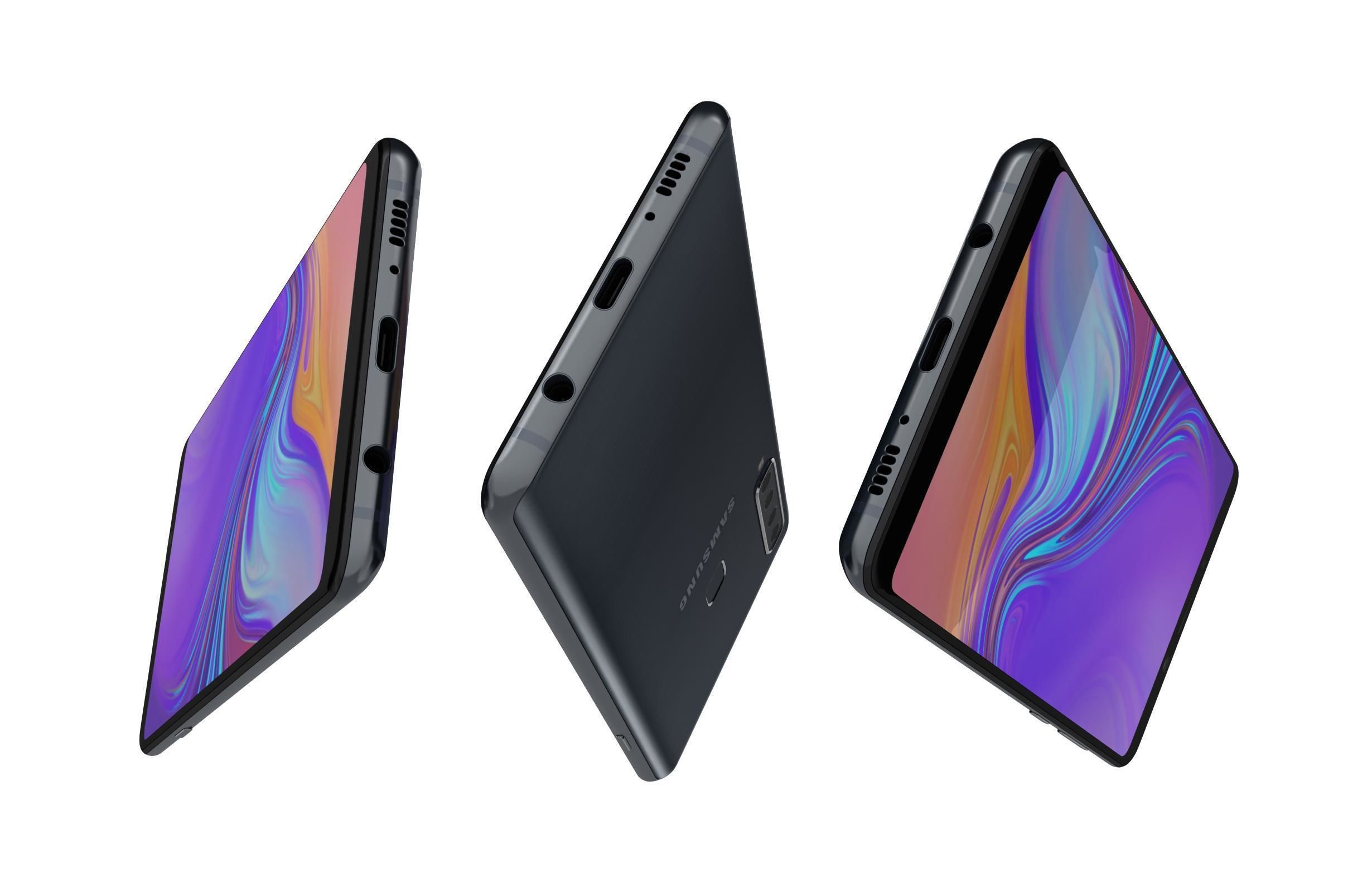 Samsung Galaxy A9 2018 Caviar Black 3D model_6