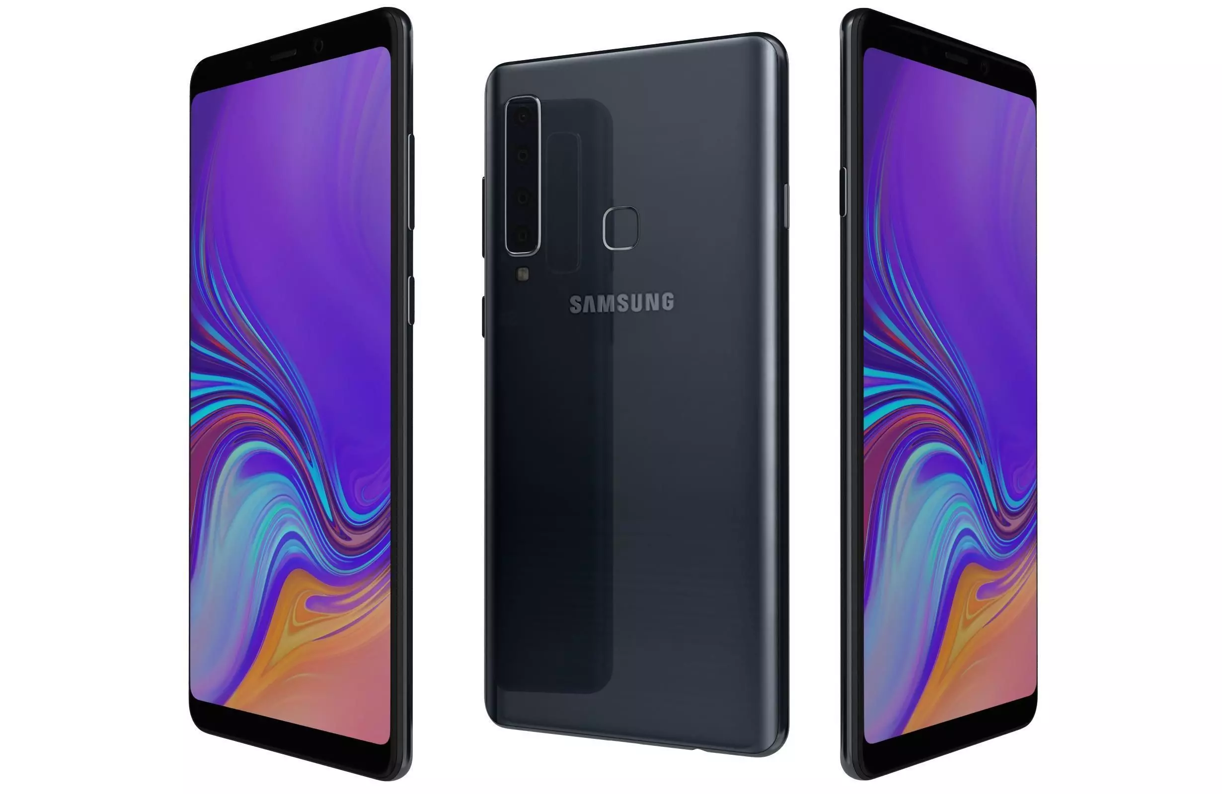 Samsung Galaxy A9 2018 Caviar Black 3D model_0