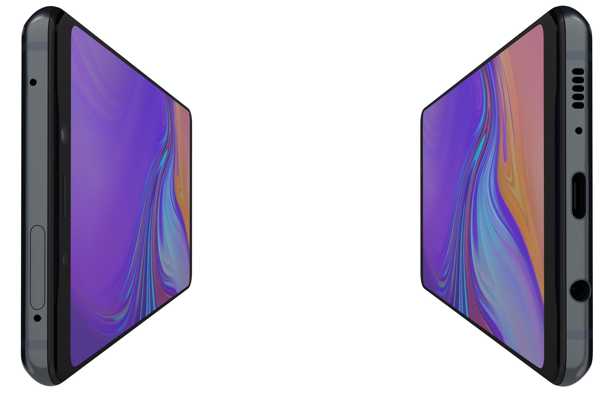 Samsung Galaxy A9 2018 Caviar Black 3D model_2