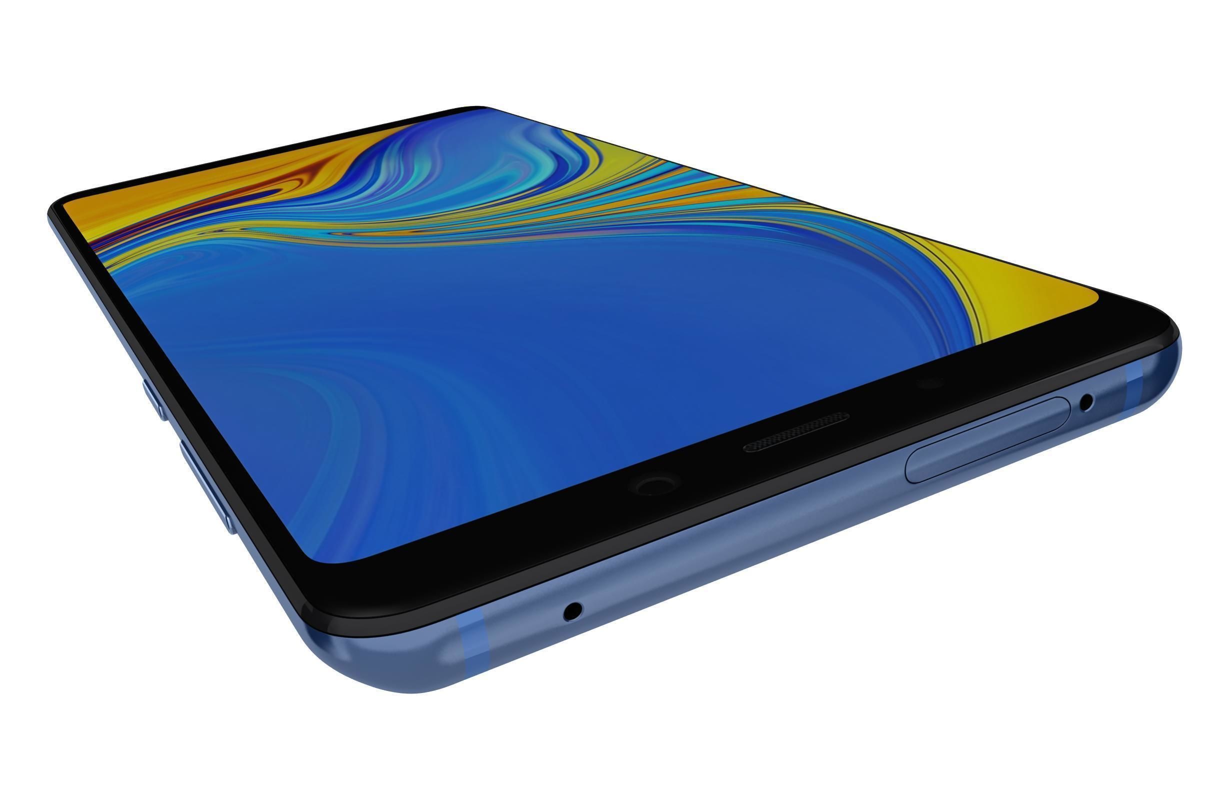 Samsung Galaxy A9 2018 Lemonade Blue 3D model_9