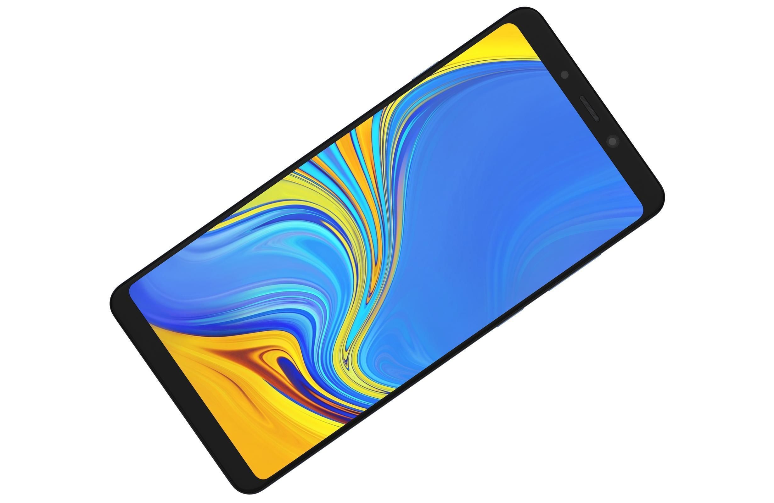 Samsung Galaxy A9 2018 Lemonade Blue 3D model_6