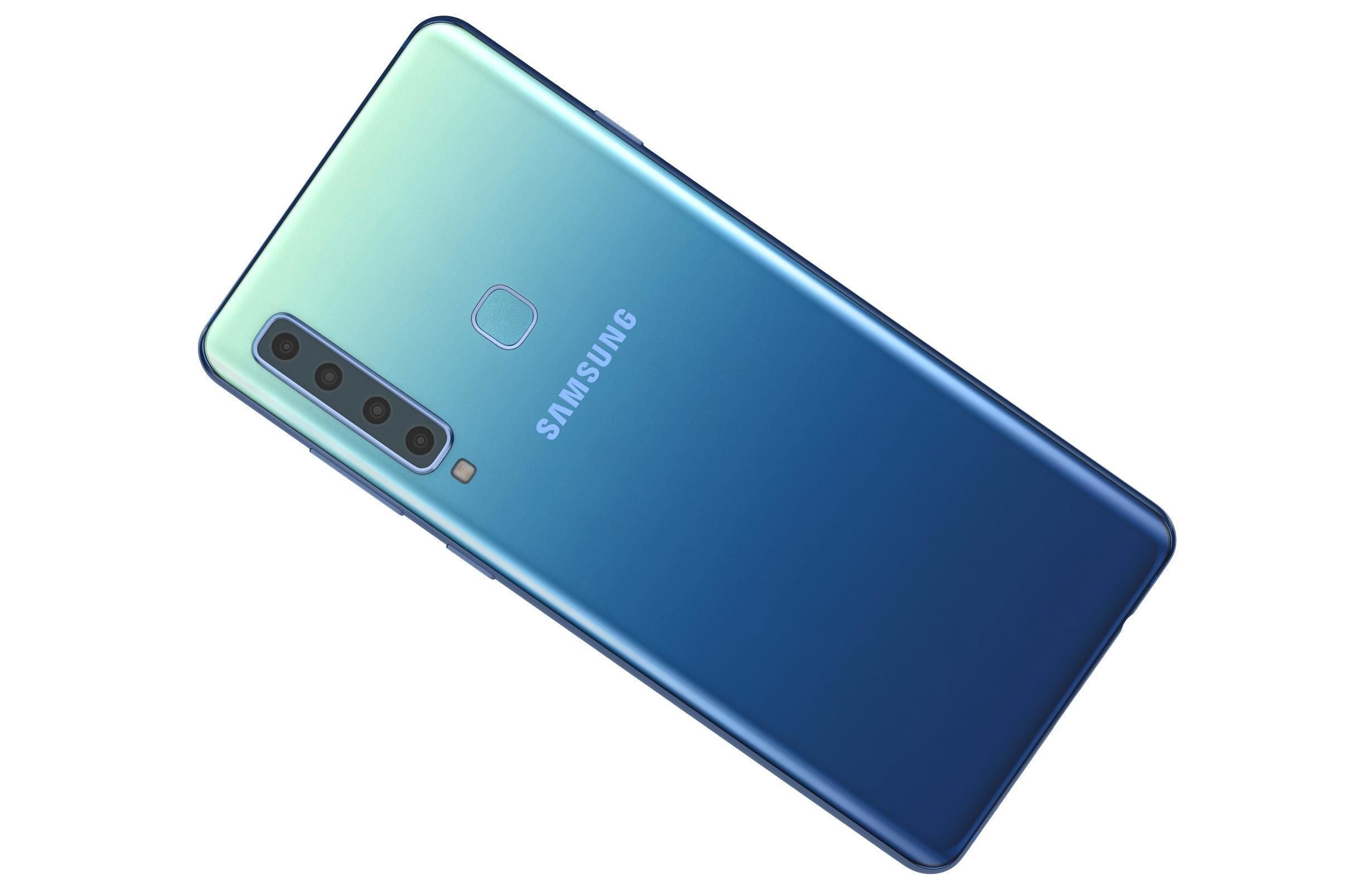 Samsung Galaxy A9 2018 Lemonade Blue 3D model_7
