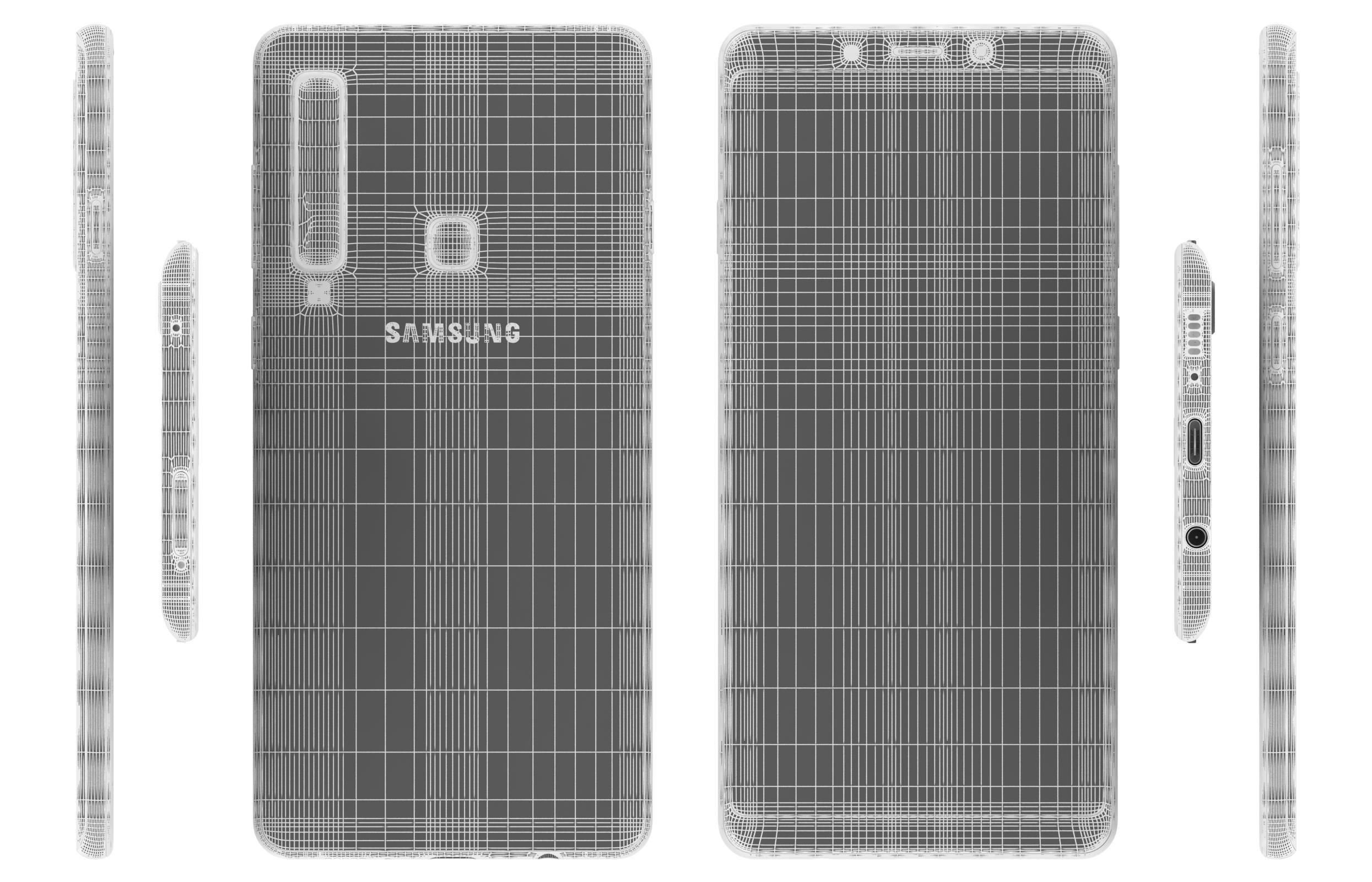 Samsung Galaxy A9 2018 Lemonade Blue 3D model_13