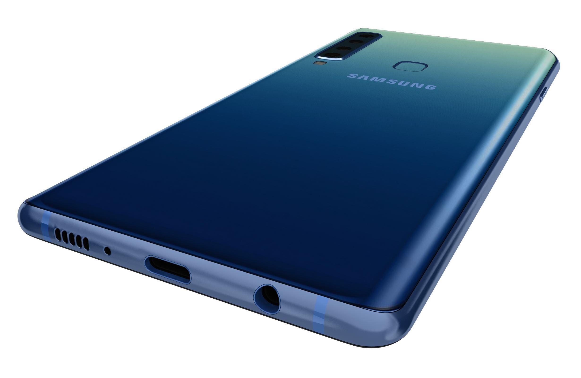 Samsung Galaxy A9 2018 Lemonade Blue 3D model_11