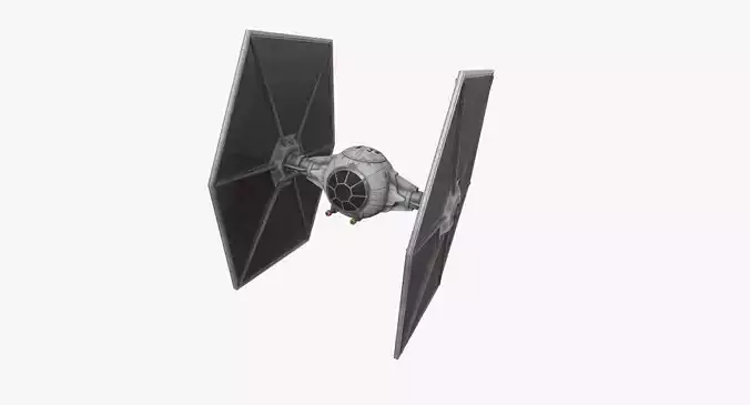 TIE-ln space superiority starfighter Low-poly 3D model