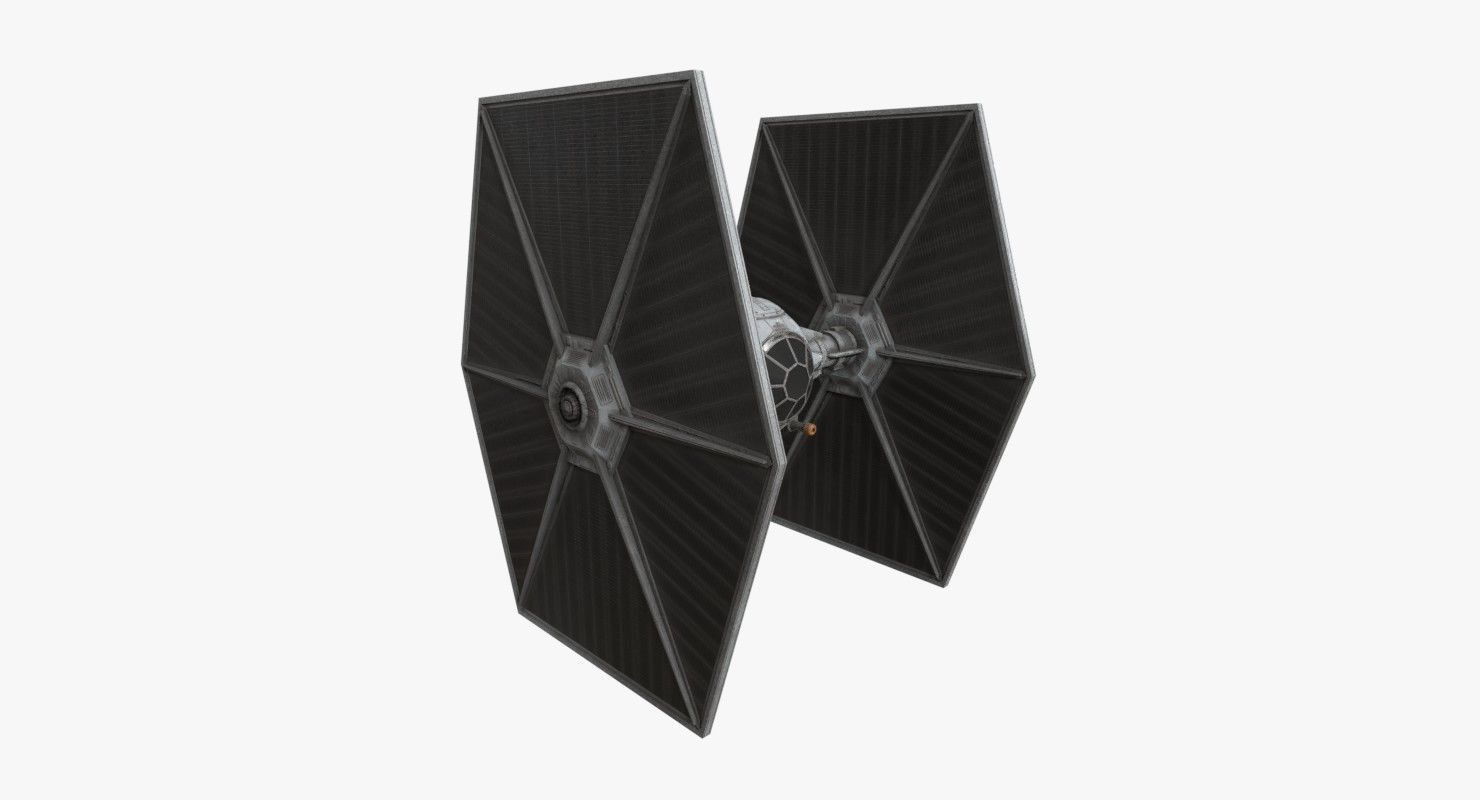 TIE-ln space superiority starfighter Low-poly 3D model_8