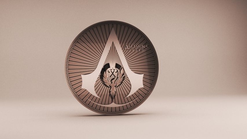 Assassins Creed Coin 3D print model_4