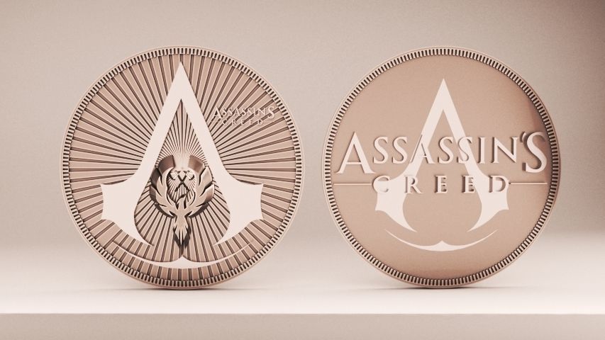 Assassins Creed Coin 3D print model_1