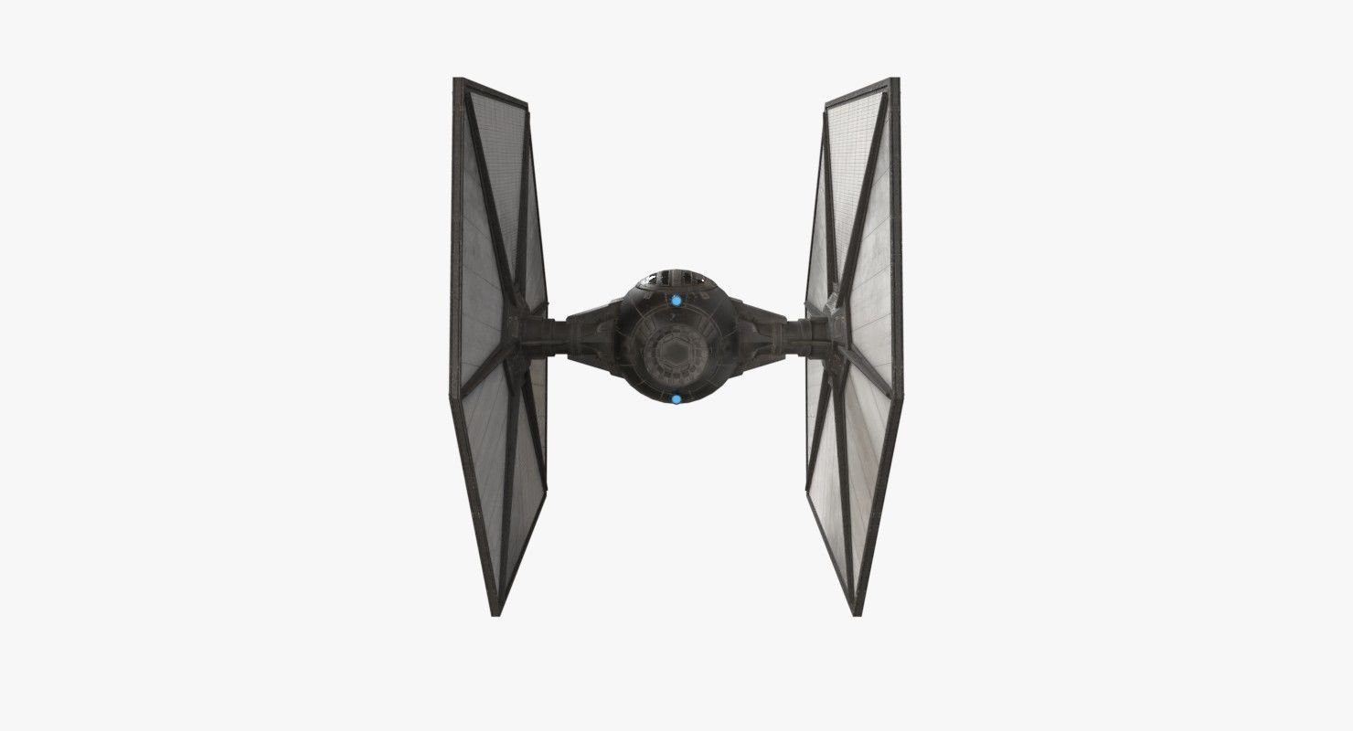 TIE-fo space superiority fighter Low-poly 3D model_6
