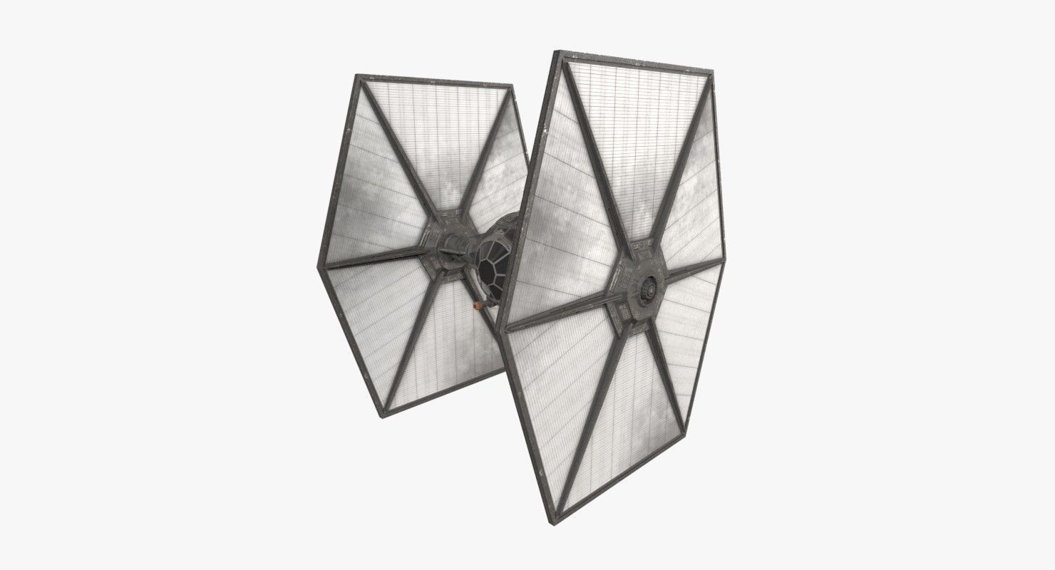 TIE-fo space superiority fighter Low-poly 3D model_3