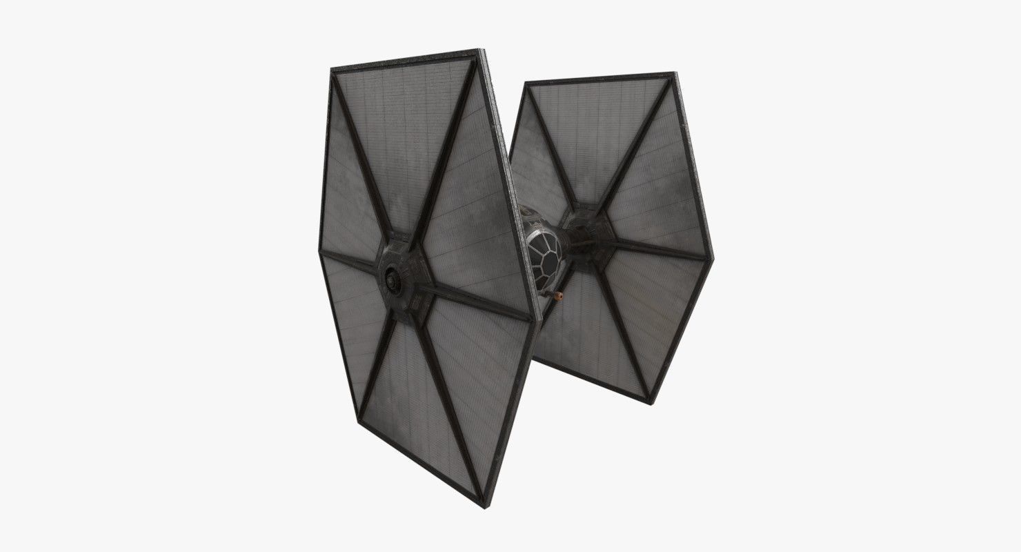TIE-fo space superiority fighter Low-poly 3D model_9