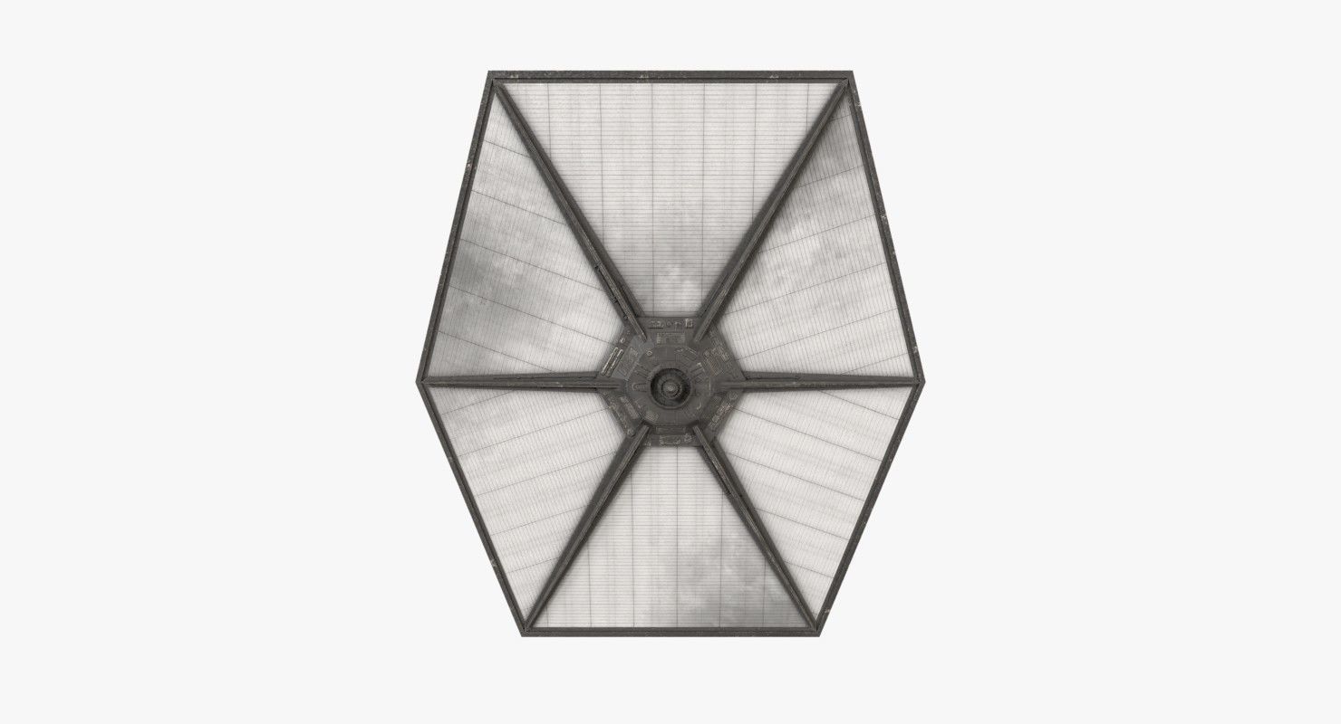 TIE-fo space superiority fighter Low-poly 3D model_4