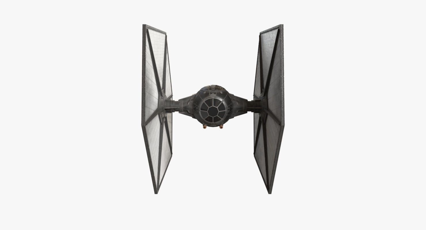TIE-fo space superiority fighter Low-poly 3D model_2
